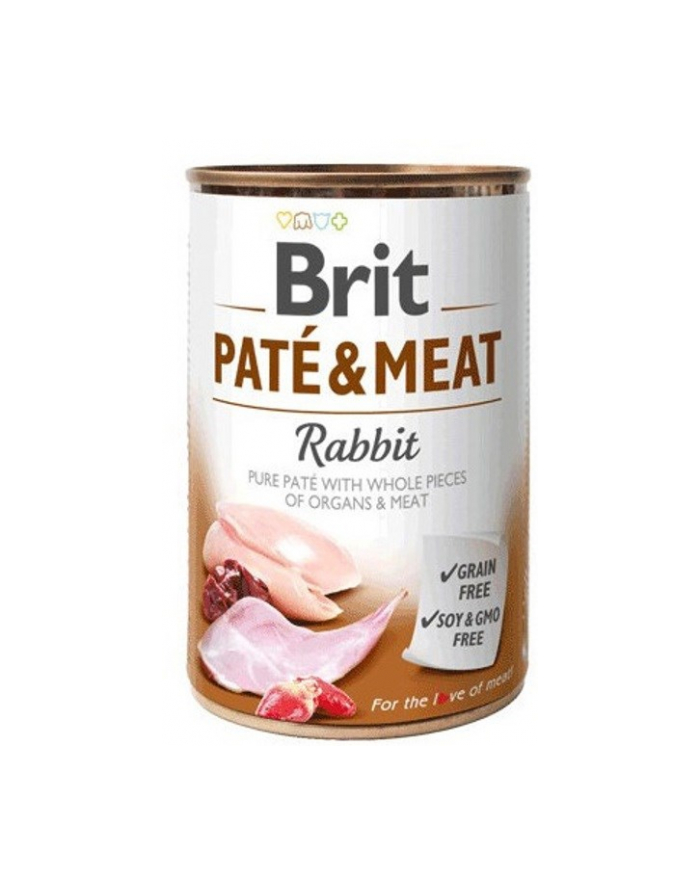 Karma BRIT PATÉ 'amp; MEAT z królikiem - mokra karma dla psa 400g główny