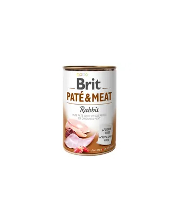 Karma BRIT PATÉ 'amp; MEAT z królikiem - mokra karma dla psa 400g