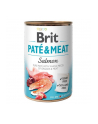 Karma BRIT PATÉ 'amp; MEAT z łososiem mokra karma dla psa 400g - nr 1