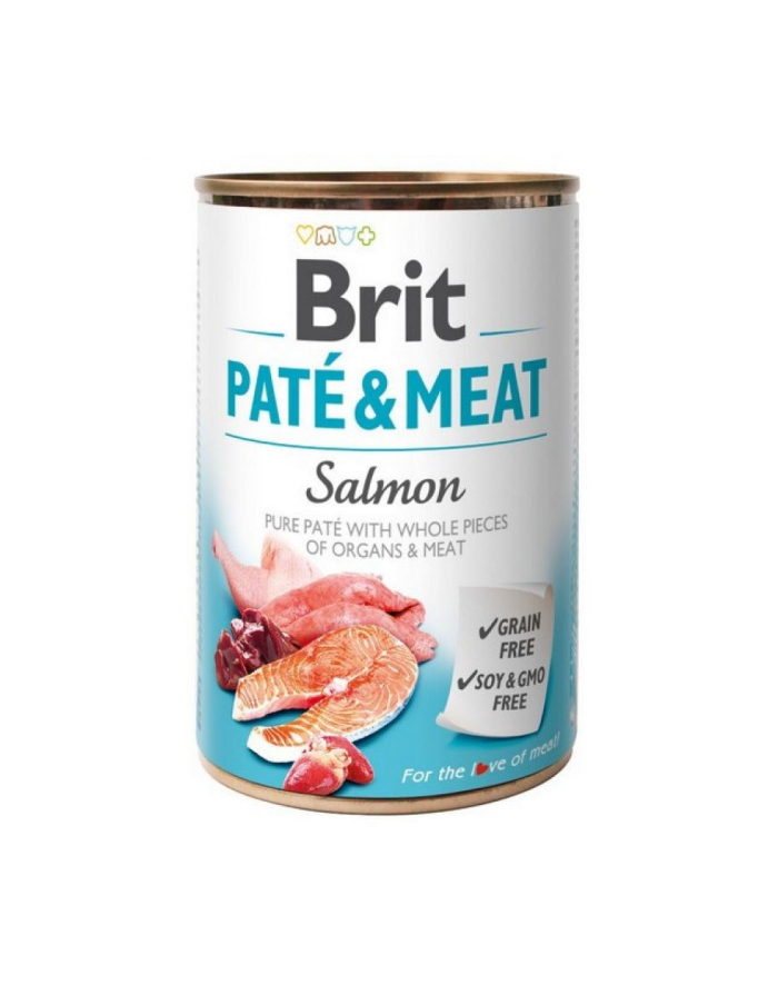 Karma BRIT PATÉ 'amp; MEAT z łososiem mokra karma dla psa 400g główny