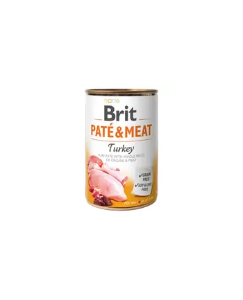 Karma BRIT PATÉ 'amp; MEAT z indykiem - mokra karma dla psa 400g