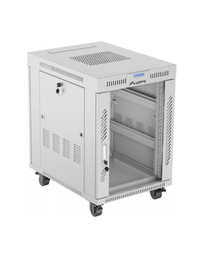 LANBERG free standing rack 19inch cabinet 15U 600x800 glass door LCD flat pack Kolor: CZARNY główny