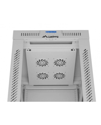 LANBERG szafa stojąca 19/42U 600x800 drzwi szklane LCD flat pack szara V2