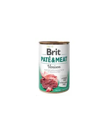 BRIT PATÉ 'amp; MEAT z dziczyzną - mokra karma dla psa - puszka - 400 g