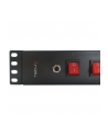 techly Listwa Rack 19 15U, 8x gniazdo UNEL tył, 8x wyłącznik przód - nr 20
