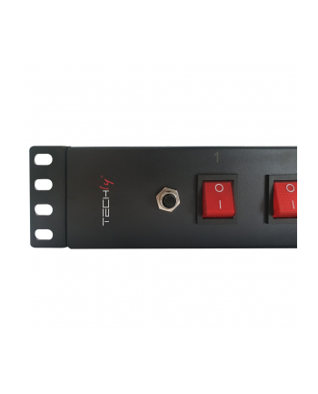 techly Listwa Rack 19 15U, 8x gniazdo UNEL tył, 8x wyłącznik przód