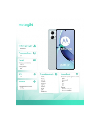 motorola Smartfon moto g84 8/256 Ballad Blue