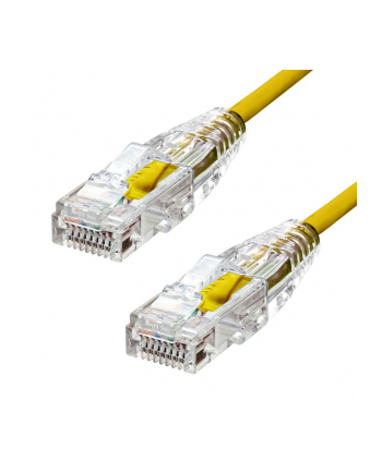 ProXtend Ultra Slim CAT6A U/UTP CU LSZH Ethernet Cable Yellow 2m