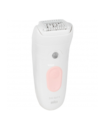 Braun Silk-épil 5 5-000 biało-różowy Głowica:pęset | Liczba prędkości:| Rodzaj zasilania: Akumulatorowe | Dodatkowe funkcje:| Kolor: nr 2