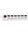 LogiLink 6 gniazd 1.5m biała Listwa zasilająca 6 gniazd CEE 7/3 1.5m biała - nr 9