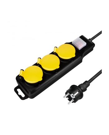 LogiLink 3 gniazda IP44 1.5m Listwa zasilająca 3 gniazda CEE 7/3 zewnętrzna IP44 1.5m