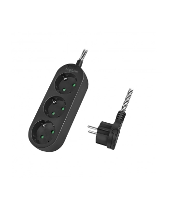 LogiLink 3 gniazda 1.5m Listwa zasilająca 3 gniazda CEE 7/3 1.5m tekstylny oplot