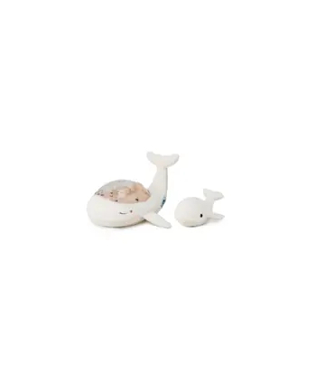 Cloud B Tranquil Whale Wieloryb Zestaw Lampka I Grzechotka Biały (CLTT7900WDN1022)