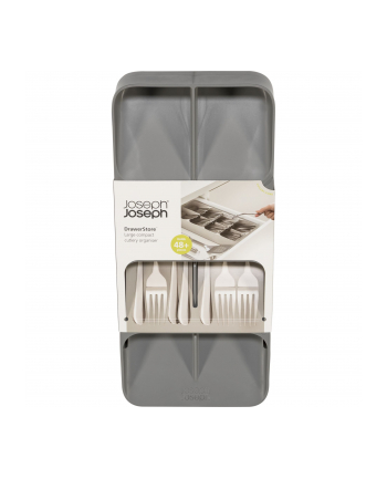 JOSEPH JOSEPH DrawerStore 39,5 x 22 cm szary - organizer / wkład do szuflady na sztućce plastikowy