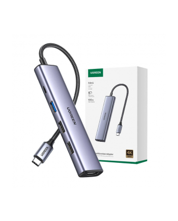 Ugreen CM478 USB-C do HDMI, USB-A 3.0, 2x USB-A 2.0, PD