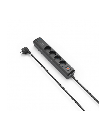 Hama 4 gniazda SCHUKO, 1,4M, 2 USB-C, 1 USB-A, Power Delivery, 65W Listwa zasilająca | HAMA | 4 gniazda | SCHUKO | 1,4m | Power Delivery | czarna