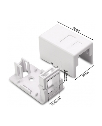 Techly 366327 Obudowa natynkowa na 1 moduł Keystone RJ45 lub RJ11/12 nr 1