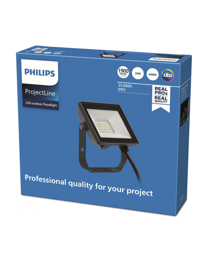 Philips Projectline Reflektor, 20 W, 4000 K, Czarny główny