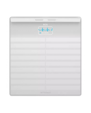 Withings Body Scan zaawansowana waga 6-kanałowe EKG, tętno, analiza składu masy ciała biała