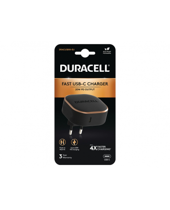 Duracell USB-C 20W (czarna) ładowarka sieciowa