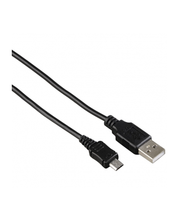 Hama microUSB 0.6m czarny kabel USB 2.0 - micro USB 1.4m M/M czarny