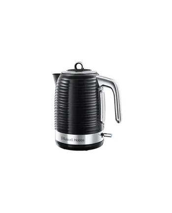 Russell Hobbs 24361-70 Inspire Black Moc [W]: 2400 | Pojemność [l]: 1,7 | Ukryty element grzejny: tak | Kolor: czarno-srebrny | Filtr: tak | Obczerwonyowa podstawa: tak