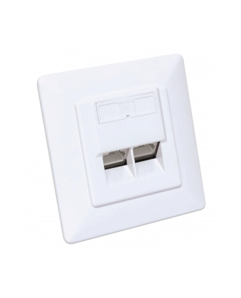 Intellinet 771900 Gniazdo Sieciowe Podtynkowe 2Xrj45 Cat6 10G, Stp, 80X80Mm, Białe
