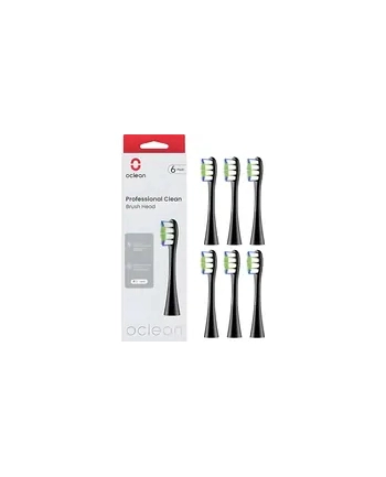 Oclean Professional Clean Black Firm Końcówki Do Szczoteczki Sonicznej Czarny 6szt.