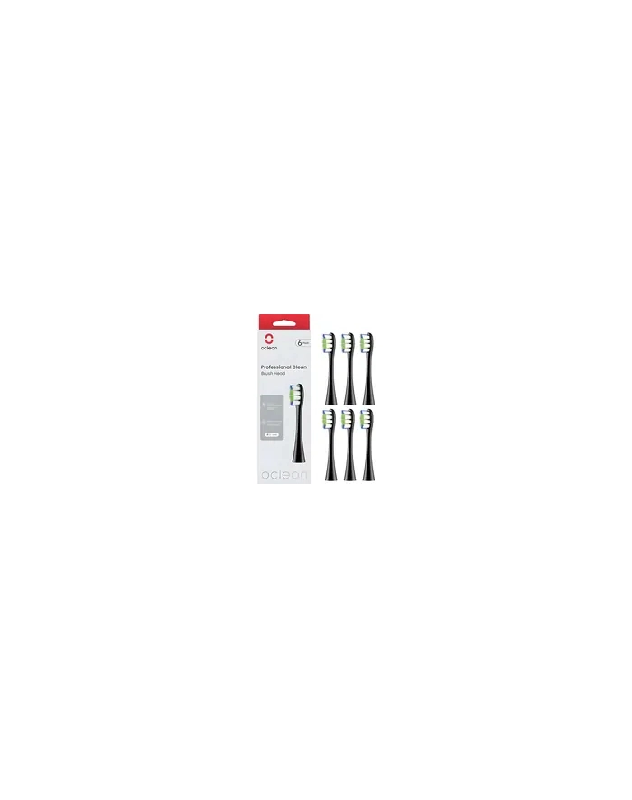 Oclean Professional Clean Black Firm Końcówki Do Szczoteczki Sonicznej Czarny 6szt. główny