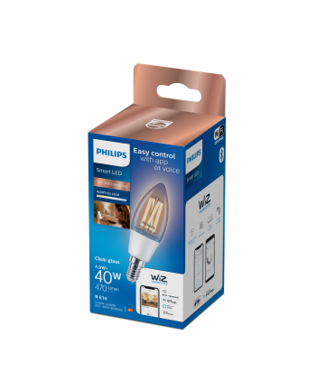 Philips Smart LED Żarówka filament przezroczysta E14 C35 4,9 W (40 W), zimna - ciepła biel (929003017621)