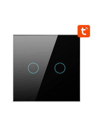 Avatto Włącznik Światła Zigbee Podwójny Tuya Czarny ZTS02EUB2 nr 2