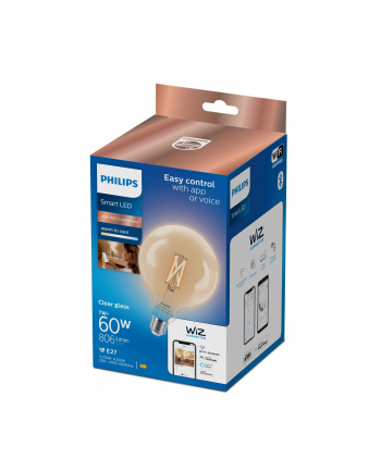 Philips Smart LED Żarówka filament przezroczysta E27 G125 7 W (60 W), zimna - ciepła biel (929003017821)