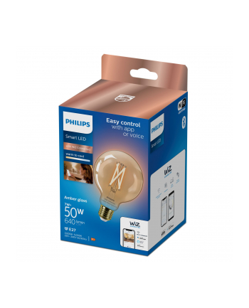 Philips Smart LED Żarówka filament bursztynowa E27 G95 7 W (50 W), zimna - ciepła biel (929003018321)