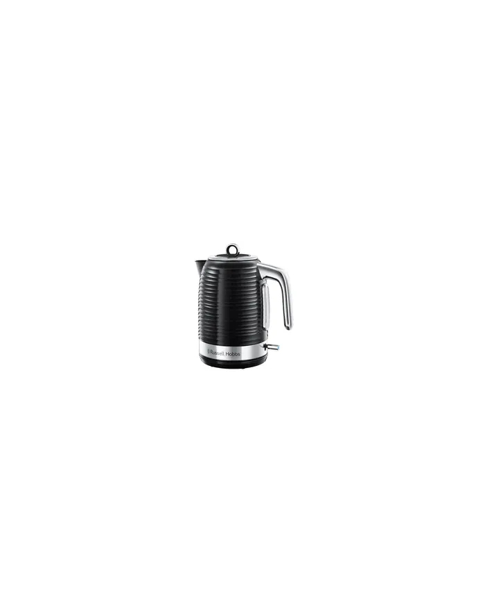 Russell Hobbs 24361-70 Inspire Black Moc [W]: 2400 | Pojemność [l]: 1,7 | Ukryty element grzejny: tak | Kolor: czarno-srebrny | Filtr: tak | Obczerwonyowa podstawa: tak główny