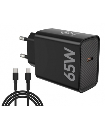 rebeltec Zasilacz PD65W USB-C uniwersalny do notebooków, smartfonów, tabletów, power banków oraz innych urządzeń z gniazdem zasilającym USB-C