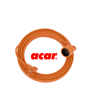 Acar PS-2P 2x1 15.0m Przedłużacz ogrodowy Acar PS-2P 2x1 15.0m bez styku ochronnego pomarańczowy H05VV VD-E
