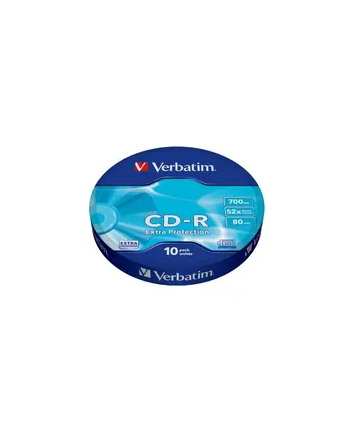 CD-R Verbatim Extra Pczerwony Wrap 10szt CD-R, 700MB, 52x, Extra Pczerwonyection, foliowy szpindel 10 szt