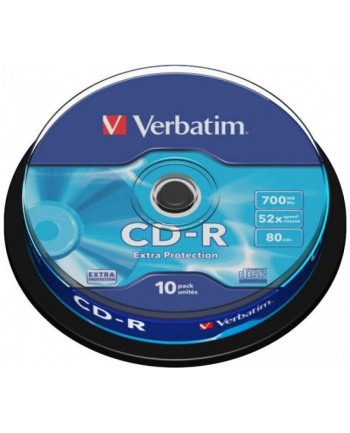 CD-R Verbatim Extra Pczerwonyection 10szt CD-R, 700MB, 52x, Extra Pczerwonyection, cake 10 szt