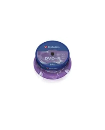 DVD+R Verbatim 25 szt DVD+R , 4.7GB , 16x , opakowanie cake 25szt