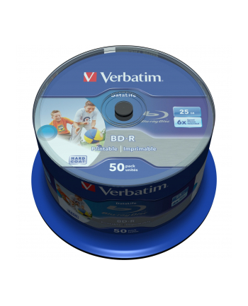 BD-R Verbatim 25GB Printable Datalife 50szt BD-R, 25GB, 6x, Datalife SL, do nadruku atramentowego, cake 50szt nr 1