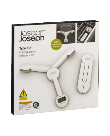 Joseph Joseph Tri Scale 40071 biała Max. obciążenie: 5kg/5000ml/11lb | Kolor: biały | Jednostki: gramy, lbs oz, fl. oz, mililitry