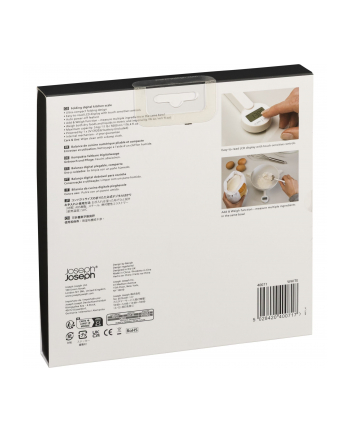Joseph Joseph Tri Scale 40071 biała Max. obciążenie: 5kg/5000ml/11lb | Kolor: biały | Jednostki: gramy, lbs oz, fl. oz, mililitry