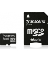 Transcend karta pamięci Micro SDHC 4GB Class 10 + adapter - nr 17