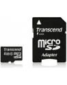 Transcend karta pamięci Micro SDHC 4GB Class 10 + adapter - nr 22