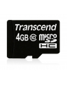 Transcend karta pamięci Micro SDHC 4GB Class 10 + adapter - nr 30