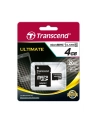 Transcend karta pamięci Micro SDHC 4GB Class 10 + adapter - nr 18