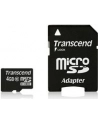 Transcend karta pamięci Micro SDHC 4GB Class 10 + adapter - nr 38