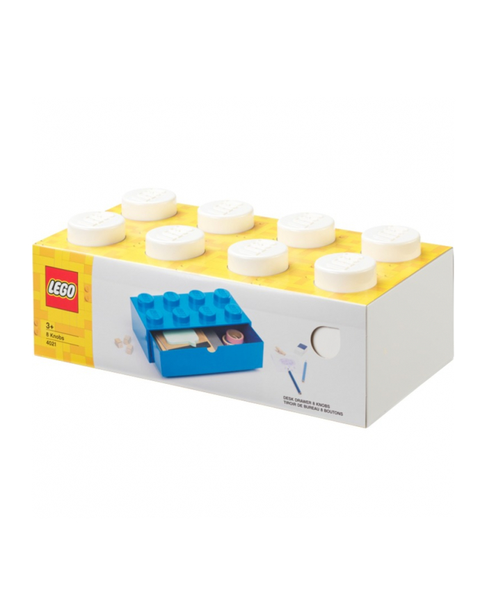 Lego Brick 8 Desk Drawer biały szufladka na biurko klocek główny