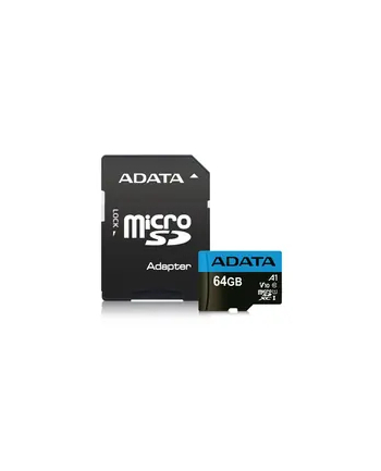 ADATA Premier microSDXC 64GB 100R/25W UHS-I Class 10 A1 V10 + Adapter