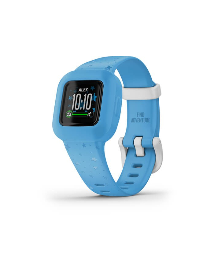 Garmin Vivofit Junior 3 Niebieskie gwiazdy Komunikacja: Bluetooth | Wyświetlacz: 0,78'' | Wodoszczelność 5 ATM główny